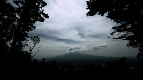 Mt Fuji before rain, 4K (3840x2160) Stock Footage