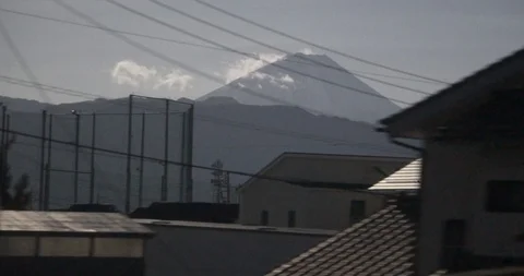 Mt Fuji seen by on the Shinkansen Stock Footage 87138753
