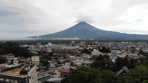 Mt Fuji skyline Stock Footage 122925256