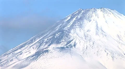 Mt. Fuji snow-capped peak Time-Lapse Stock Footage 7459123