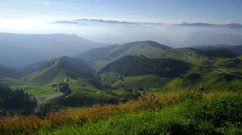 Mt Grappa - Panoramic view from the top- Motion view Stock Footage 66657488
