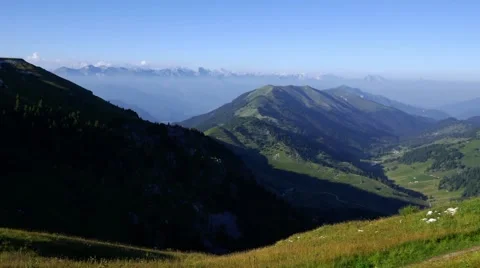 Mt Grappa - View toward the Dolomites - Motion view Stock Footage 66657465