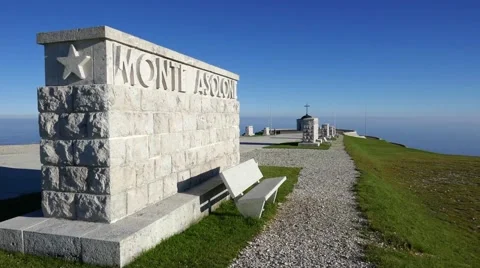 Mt Grappa - World War Memorial - Motion view Stock Footage 66657499