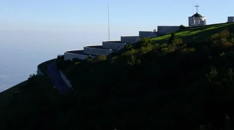 Mt Grappa - World War memorial - Motion view Stock Footage 66657508