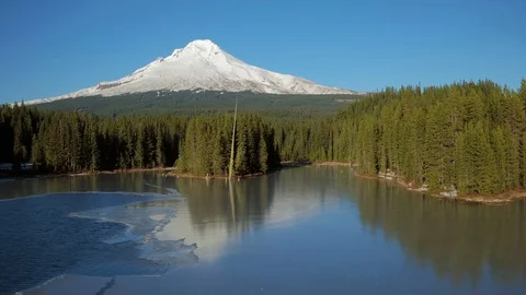 Mt Hood Aerial Stock Footage