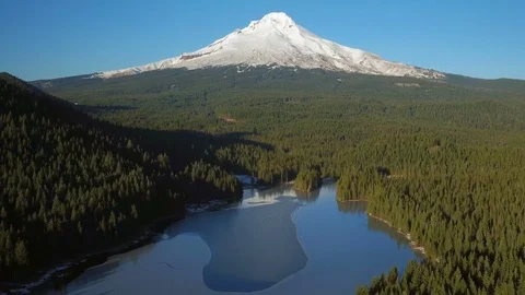 Mt Hood Aerial Stock Footage