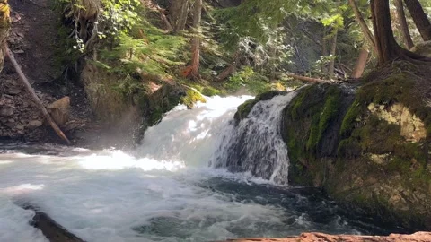 Mt Hood Waterfall Stock Footage 245994736