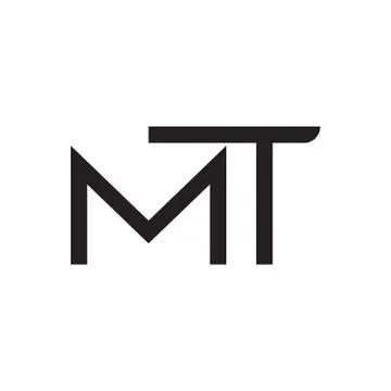 Mt initial letter vector logo icon Stock Illustration