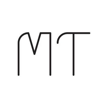 Mt initial letter vector logo icon Stock-Illustration