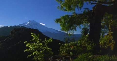 Mt. Jefferson, one of the Oregon Cascade Mountain’s true gems Stock Footage 127661724
