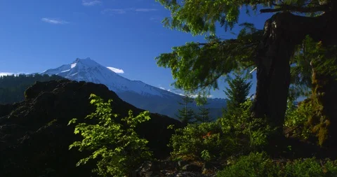 Mt. Jefferson, one of the Oregon Cascade Mountain’s true gems Stock Footage 127667403