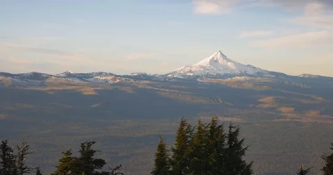 Mt Jefferson At Sunset Stock Footage 81530305