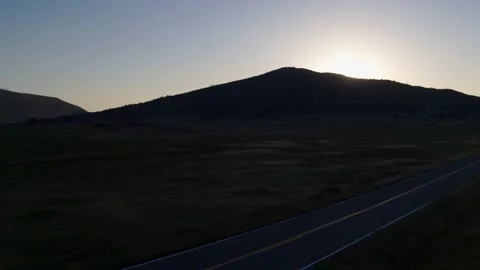 Mt Laguna sunset Road amd Meadows Stock Footage 131778383