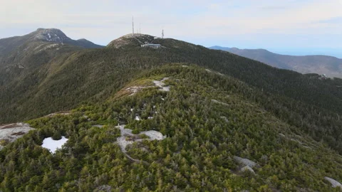 Mt Mansfield at Sunset epic drone pan 動画素材 131784493