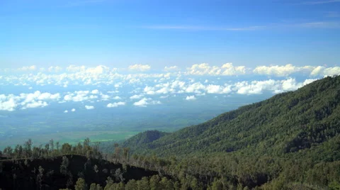 Mt Merapi volcano an Indonesian vacation trekking destination Java Video stock 67394299