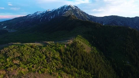 Mt Ogden via Sardine Peak Stock Footage 87363129