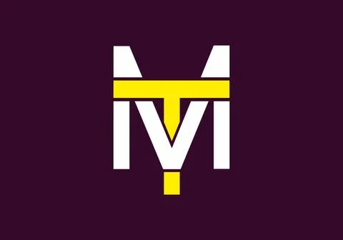MT or TM initial letter Stock Illustration