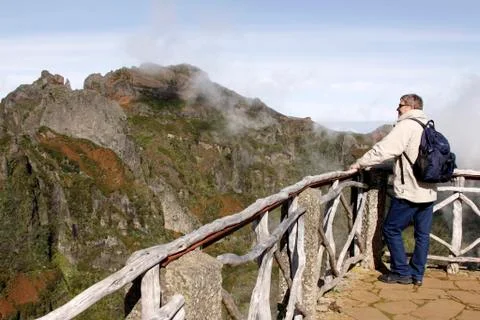 Mt. pico do areeiro or pico do arieiro, madeira, portugal, europe Stockfoto's