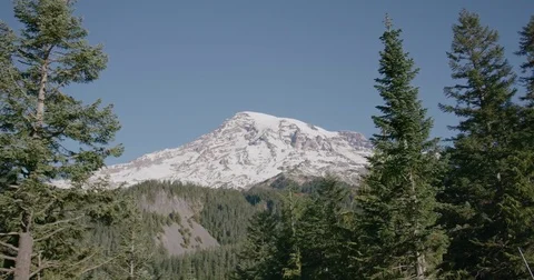 Mt. Rainier Daytime Drive By 库存影片 84743494