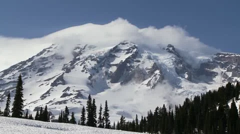 Mt Rainier Stock Footage