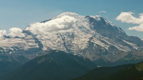 Mt rainier mountain timelapse Stock-Footage 114968646