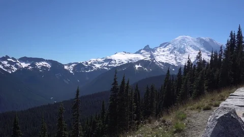 Mt Rainier Sunrise Viewpoint Vídeos de archivo 79675684