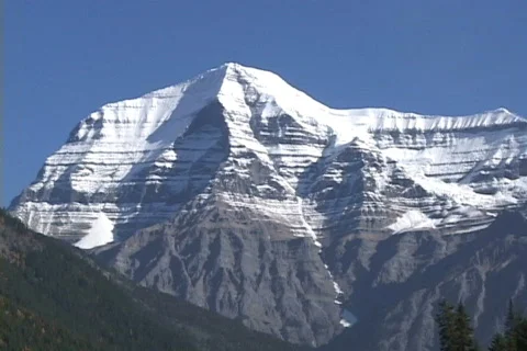 Mt Robson MS pull WS Fall Stock Footage 153134