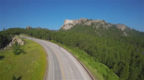 Mt. Rushmore Aerial Stock Footage 44092676