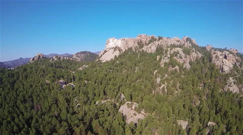 Mt Rushmore Aerial Stock Footage 44093132