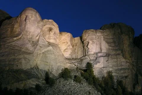 Mt. rushmore night 스톡 사진