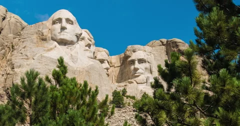 Mt. Rushmore Reveal Time-Lapse Stock Footage 41757241