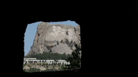 Mt. Rushmore through the pigtails 스톡 동영상 8838214