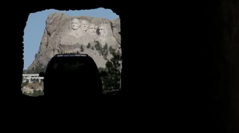 Mt. Rushmore through the pigtails 스톡 동영상 8838221