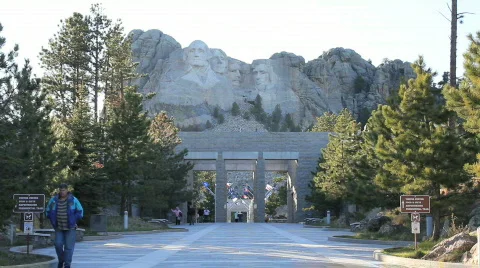 Mt Rushmore- Wide Stock Footage 731301