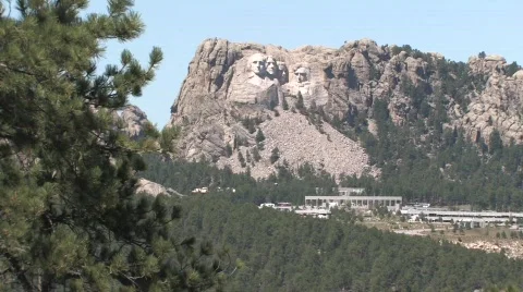 Mt Rushmore Wide Shot Stock Footage 508444