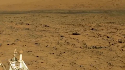 Mt. Sharp on Mars is explored by NASA?s ... | Stock Video | Pond5