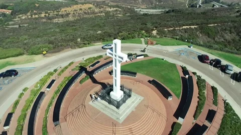 Mt Soledad Cross 10 Stock Footage 141557052