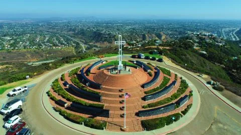 Mt Soledad Cross 2 Stock Photos