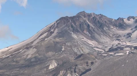 Mt. St. Helens closeup pan 2 Stock Footage 8677718
