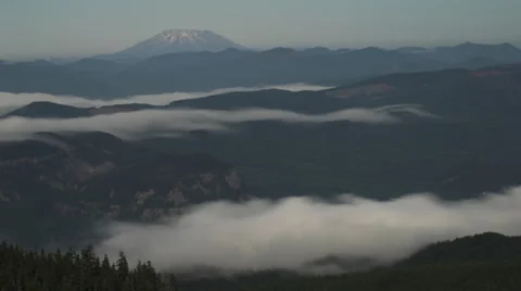 Mt St Helens Clouds Stock Footage 53778739