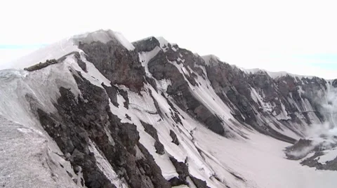 Mt. St. Helens from the top Stock Footage 8677592
