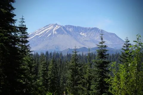 Mt St Helens volcano crater Stock Photos