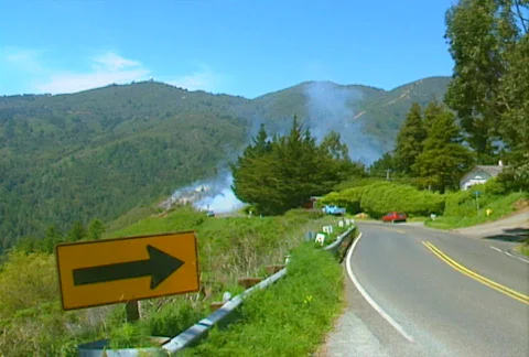 Mt. Tam Control Burn 01 Stock Footage 505588