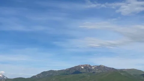 Mt. Timpanogos, Wasatch Range, Utah. Mountain range on sunny afternoon Video stock 144221707