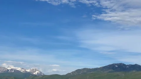 Mt. Timpanogos, Wasatch Range, Utah. Mountain range on cloudy afternoon. Hebe Video stock 144222255