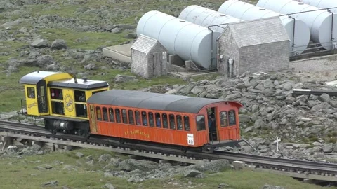 Mt Washington cog train Video stock 213964702
