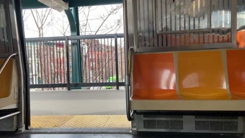 MTA Shuttle Train In Brooklyn Stock Footage 229909958