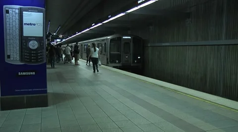 MTA train &amp; people2 Time Lapse Stock Footage 7576587