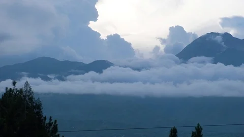 Mt.Apo. Cloudy Mountain Ridge Video stock 98489600