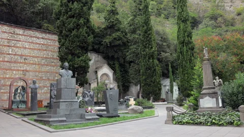 Mtatsminda Pantheon Video stock 286044410